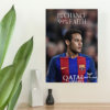 Beige Neutral Wall Frame Mockup Instagram Post (1) Poster Neymar"1% CHANCE 99% FOI" ( A3 )
