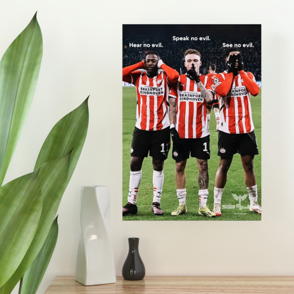 Poster "Ne dis pas de mal. N'entends pas de mal. Ne vois pas de mal." ( A3 )