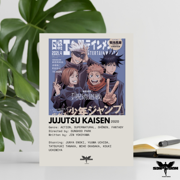 Poster Jujutsu Kaisen – L’Énergie Occulte en Action ( A3 )