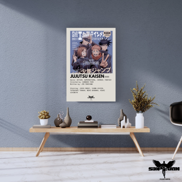 Poster Jujutsu Kaisen – L’Énergie Occulte en Action ( A3 )