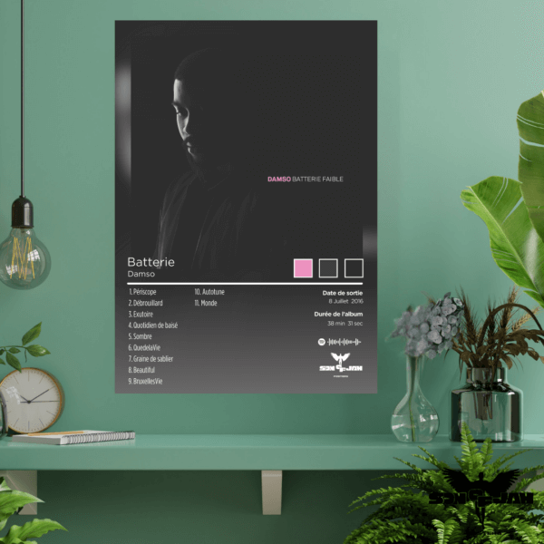Poster Damso -Batterie Faible ( A3 )