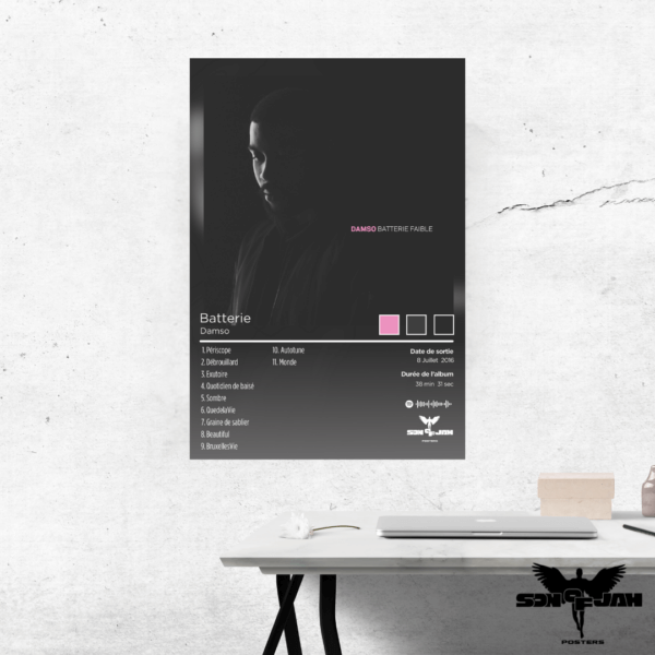 Poster Damso -Batterie Faible ( A3 )