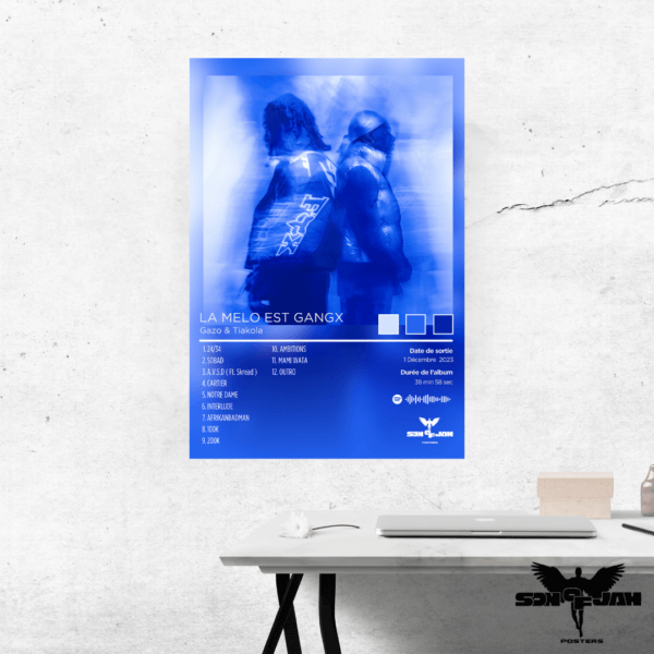 Poster Tiakola & Gazo - La Mélo est Gangx ( A3 )