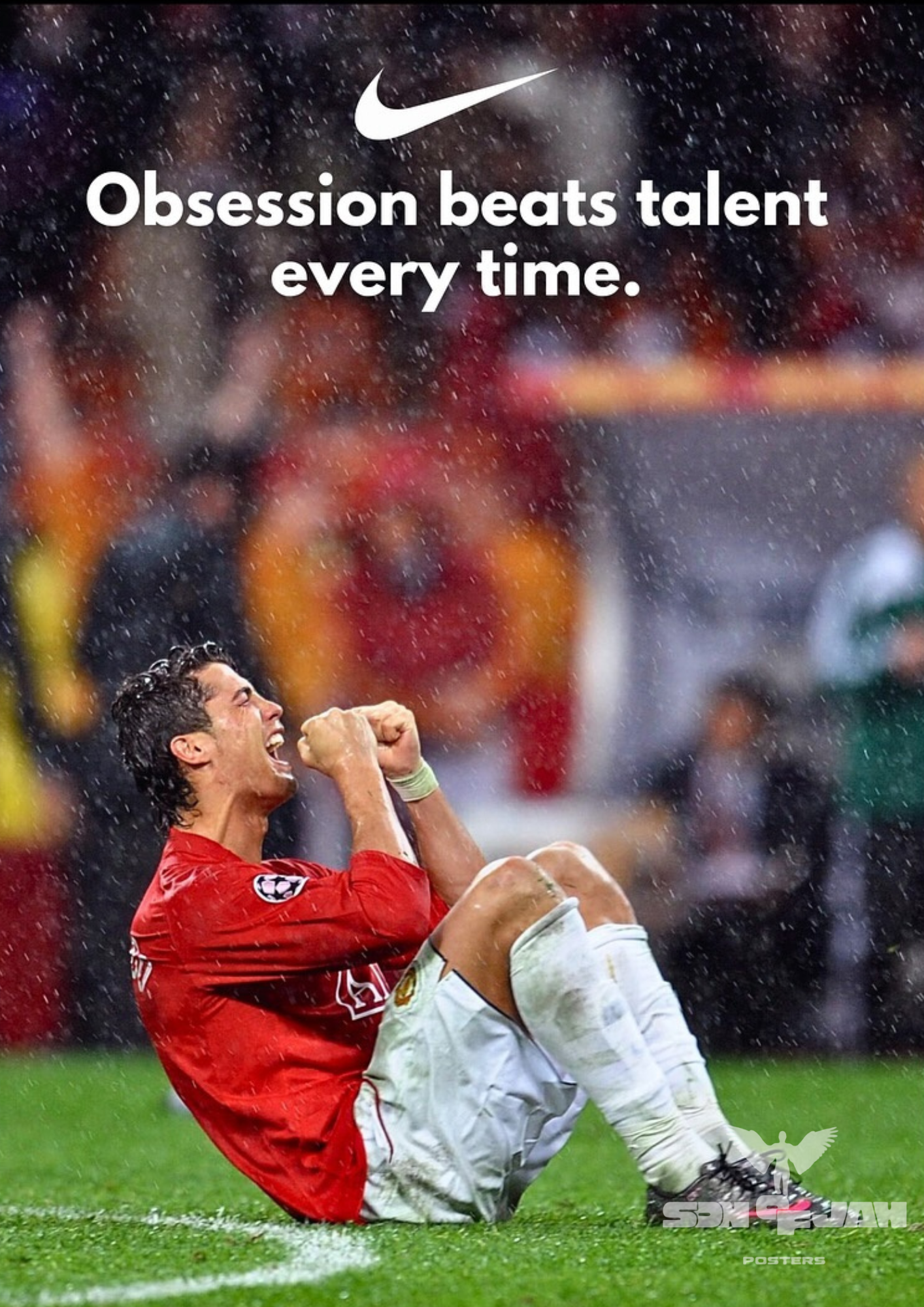 Poster "L'obsession bat le talent à chaque fois." ( A3 )