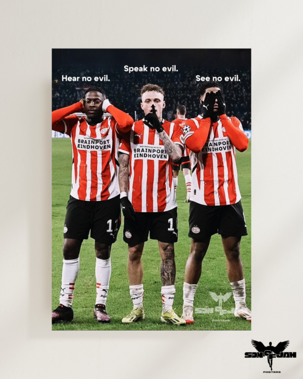 Poster "Ne dis pas de mal. N'entends pas de mal. Ne vois pas de mal." ( A3 )