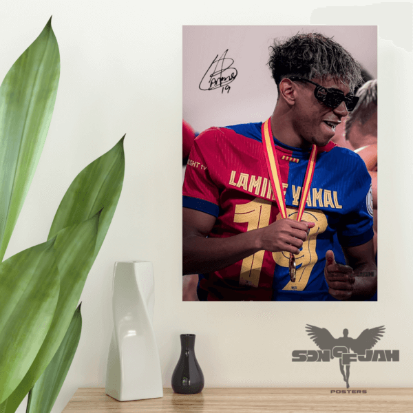 Poster Lamine Yamal "Signature Celebration" Premium Poster" ( A3 )