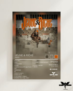 Copie de White and Cream Minimalist Photo Frame Mockup Instagram Post (5) Poster Himra- Jeune & Riche ( A3 )